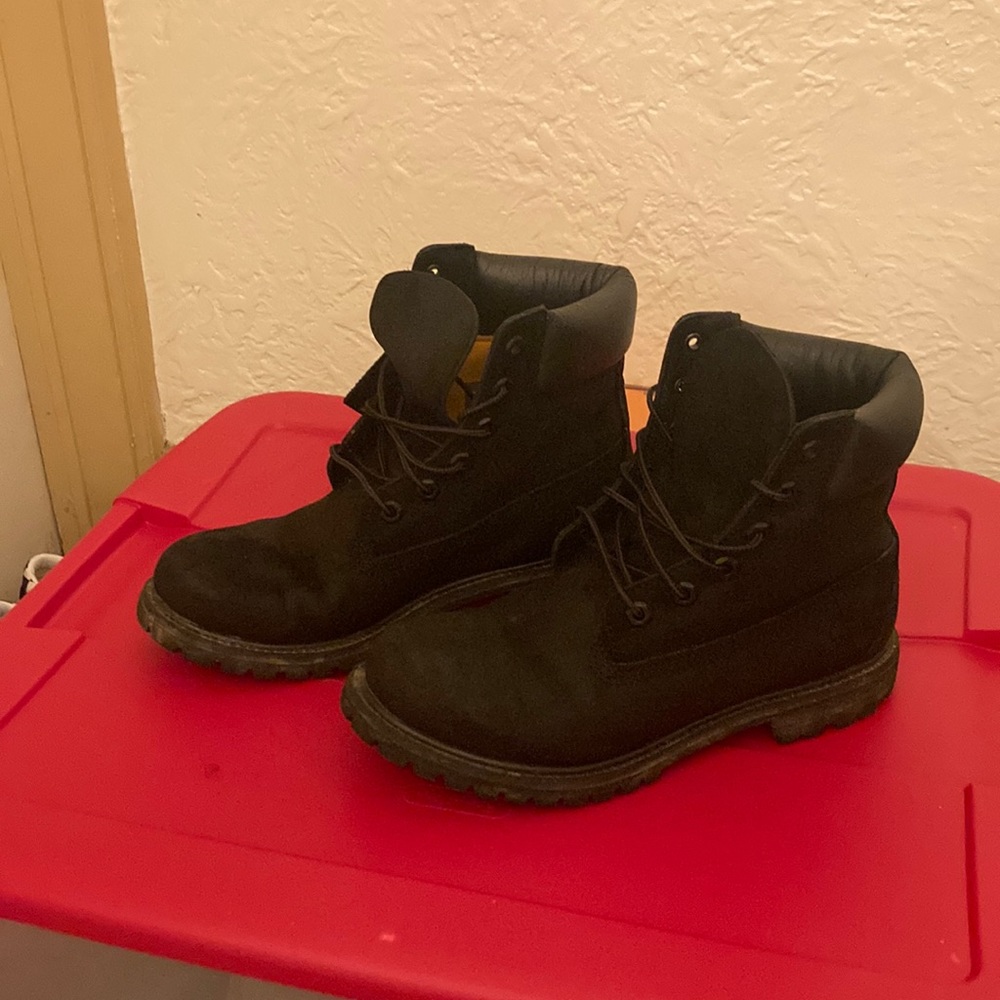 Black Timberland boots